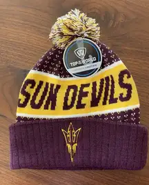 NWT - Arizona State University Sun Devils NCAA Cuffed Knit Hat with Pom.