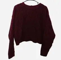 American Eagle Burgundy Knit Sweater Size Medium