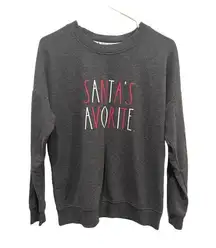 Grey “ Santa’s Favorite “ Long Sleeve Small