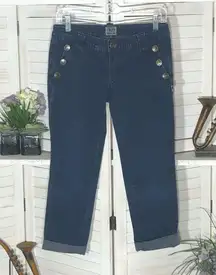 Vintage Tripp Y2K Blue Sailor Capri Jeans XS