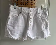 Rewash Bright White Denim Shorts