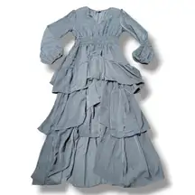 Melloday Dress Size Medium MD Mellóday Dress Tiered Dress Long Sleeve Midi Dress