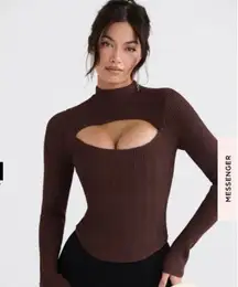 NWT  Georgina cocoa knitted corset size small