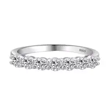 SIZE 7 925  Stackable Round  Dazzling Cubic Zirconia Ring