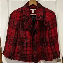 Red & Black JM Collection Blazer – Size 12