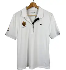 Lacoste Belgium BEgolf Short Sleeve Polo Shirt Women's 40 White Golf Preppy NWOT