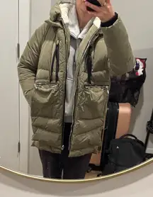Orolay Olive Green Puffer Jacket with Hood