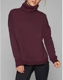 ATHLETA Cozy Karma Mock Turtleneck Sweatshirt, Fleece Lined, Small, like New