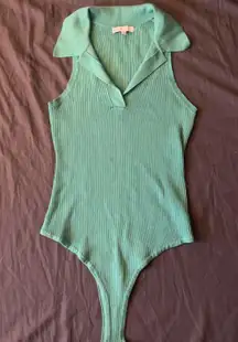 Green Collared Bodysuit