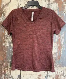 Women’s V-Neck Adidas athletic shirt heathered size Large