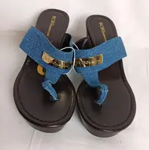 BCBGeneration Dominique Women's Wedge Thong Sandal Size 8