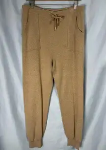 Chico’s Zenergy Cotton Cashmere Blend Jogger Sweater Brown Pants Sz 1R NWOT