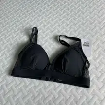 NWT Lively The Mesh Trim Padded Bralette Size XS in Black