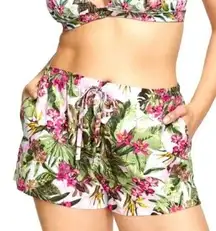 Victoria's Secret Swim Drawstring Linen Cover Up Short in Palm