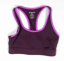 All Access Front Row Racerback Athletic Work Out Yoga Running Sport Bra Mulberry