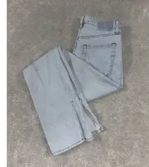 Abercrombie Fitch Jean Womens 28/6 Slim Straight High Rise Ankle Slit Curve Love