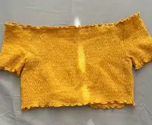 fashion house Mustard Color Crop Top