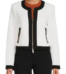Karl Lagerfeld White and Black Women's Blazer