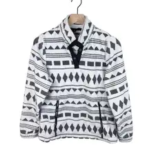 Telluride Clothing Company Aztec Print Quarter Zip Fleece Pullover Size Medium