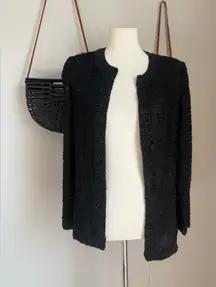 Vintage 80s Laurence Kazar New York Sequin Sparkle Blazer, Size Small