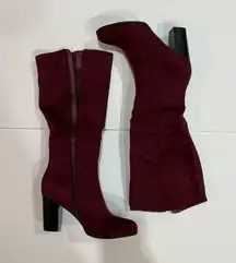 Style & Co wine knee high boots