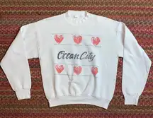 VINTAGE OCEAN CITY HEART PULLOVER SWEATSHIRT