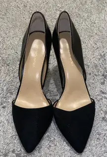 Saks Fifth Avenue Black Pointed Toe Heels