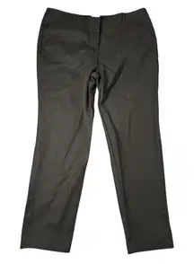 Anne Klein Womens 10‎ Black Mid Rise Flat Front Cropped Trousers Chino Pants