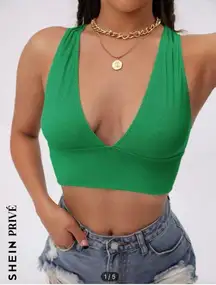 SheIn Cross Back Crop Top