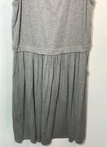 Kenar Women's Scoop Neck Sleeveless Pleated Mini Dress Gray Size Large