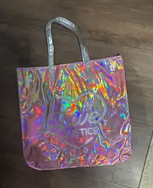 Pink Holographic Justice Tote Bag