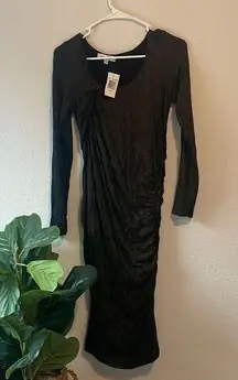 NWT The Vanity Room size medium black with gold shimmer dress