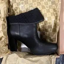 Black Half Boots Size 10 By