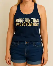 Black Graphic Tank Top