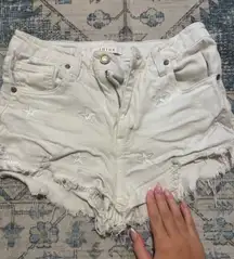 White Star Jean Shorts