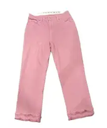 Women’s size 6 chicos so slimming leg crop pink jeans