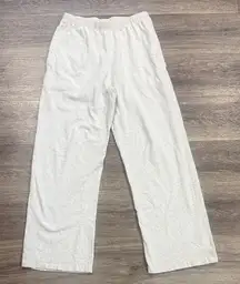 J. Galt Women's Wide Leg Gray Pants with Pockets High rise Cotton Pull on