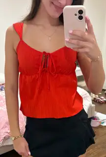 Shein Red Babydoll Top
