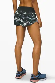 Lululemon Speed Up Shorts 2.5” Glacier Camo Starlight Black Sz 4 Rare Low Rise