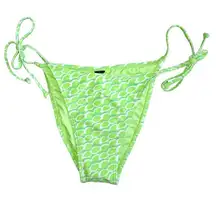 Kendall + Kylie NWT  Tie Bikini Bottom, Women's Size Large Kiwi Green