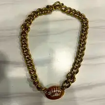 Vintage Juicy Couture Gold Puffy Necklace choker