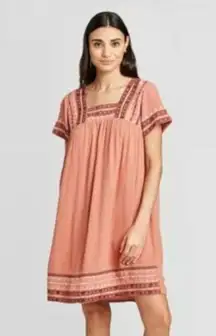 Knox Rose  Women's Dusty Pink Peasant Dress Sz XS