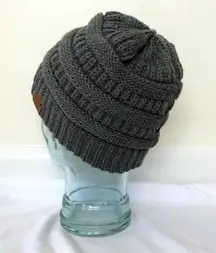 Gray Gray Chunky Knit Beanie