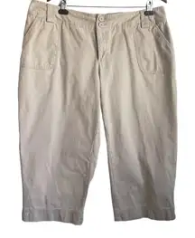 Cato Women Cropped Pants 20 Beige Capris Salvage Neutral Gorpcore Sustainable‎