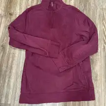 Croft & Barrow pullover mens sweater adult Small quarter zip high neck maroon