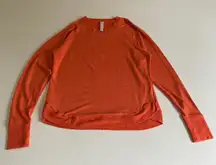 Athleta Orange Long Sleeve Sweatshirt Pullover Women’s Medium