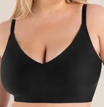 Shapermint Essentials Black Wireless Shaper Bra XL Daily Comfort Front Closure