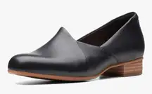 Clarks Women's Juliet Palm Loafer Black Leather 6.5 M NWT NIB