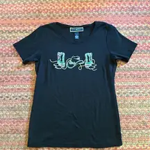 KAREN SCOTT SPARKLY WESTERN COWBOY HAT BOOTS TEE