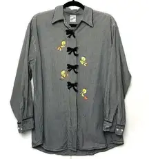 Vintage Tweety Bird Button Down Embroidered Shirt